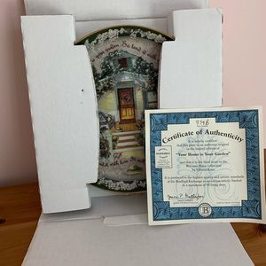 Bradford Exchange Collector Plate “Your Home is your Garden”